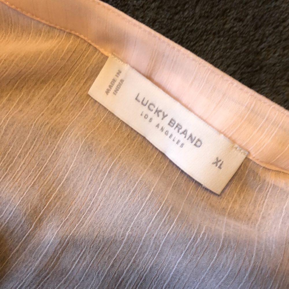 COPY - Lucky Brand Smocked Yoke Peasant Blouse - Picture 8 of 13